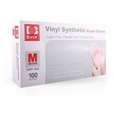 Clear Disposable Vinyl Synthetic Gloves Medical Powder Free Latex Free 100/Box